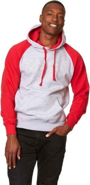 9 Crowns Unisex Men's Color Block Pullover Hoodie Raglan Sweatshirt
