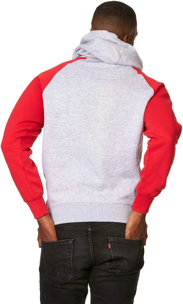 9 Crowns Unisex Men's Color Block Pullover Hoodie Raglan Sweatshirt