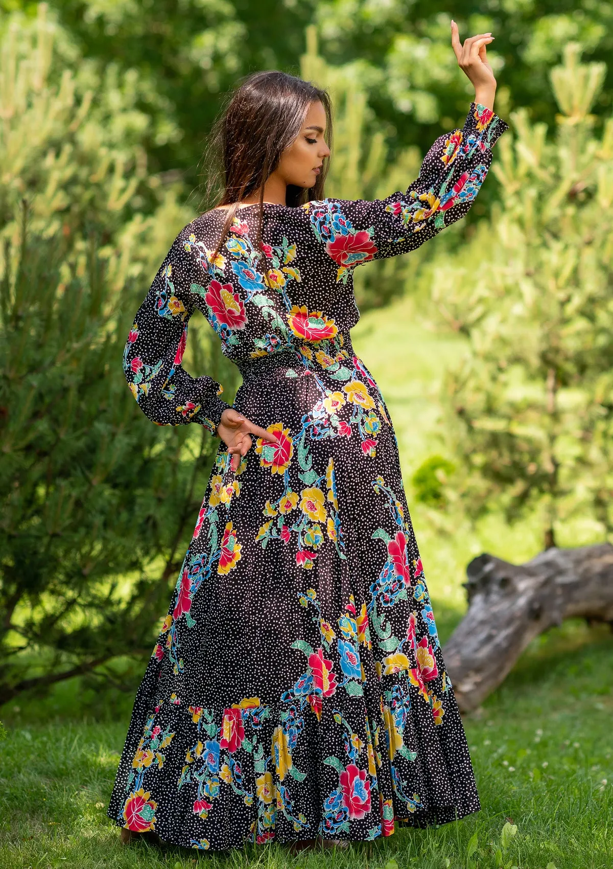 Adelle Dot Black Dress