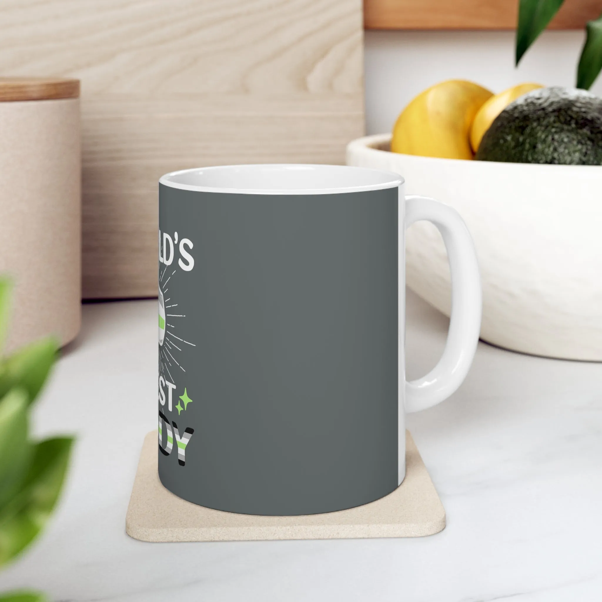 Aromantic Pride Flag Ceramic Mug - #1 World's Sexiest Maddy