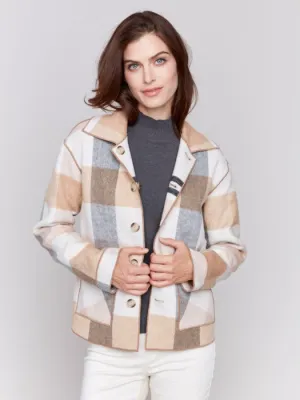 Charlie B C6185X Reversible Plaid Jacket