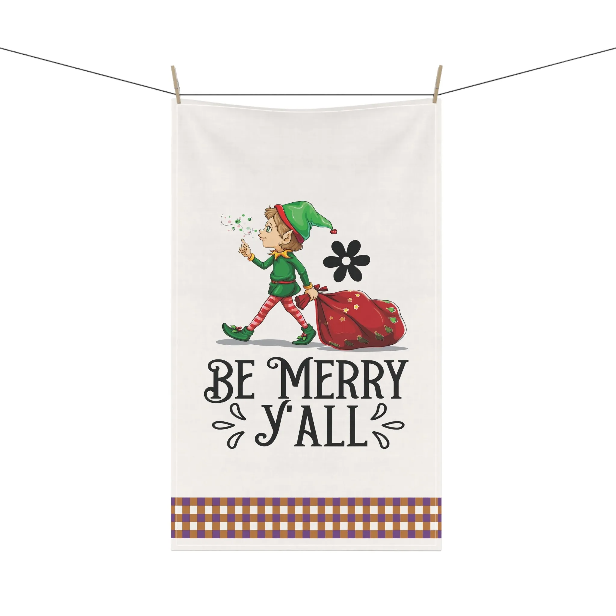 Christmas Kitchen Towel - Be Merry Y'all