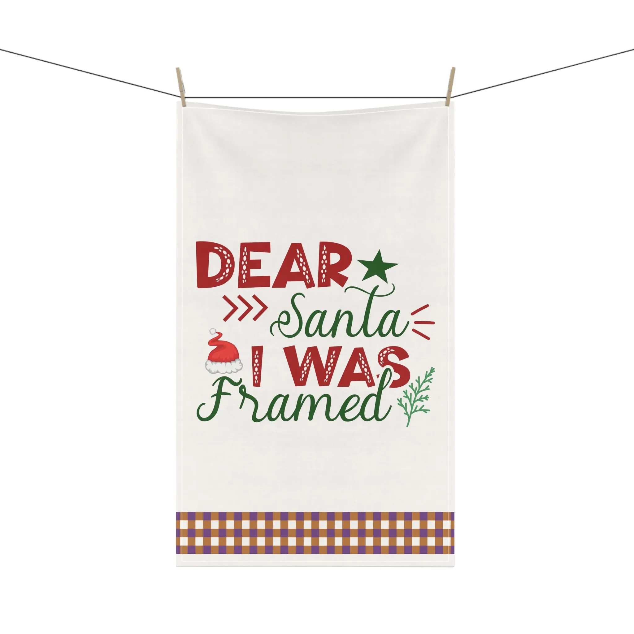 Christmas Kitchen Towel - Pink Christmas