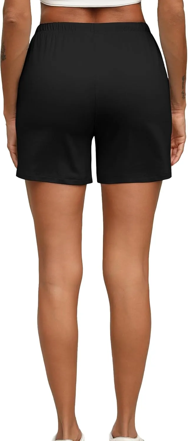 Ekouaer Pajama Shorts for Women Soft Comfy Lounge Shorts Drawstring Pj Shorts Short Pajama Bottoms with Pockets S-XXL
