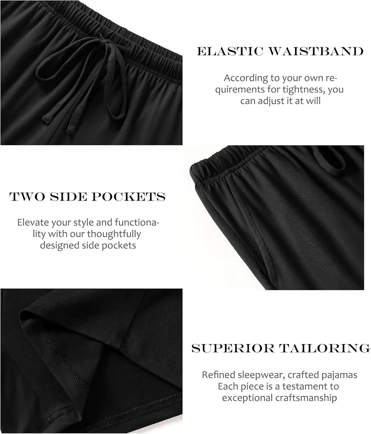 Ekouaer Pajama Shorts for Women Soft Comfy Lounge Shorts Drawstring Pj Shorts Short Pajama Bottoms with Pockets S-XXL