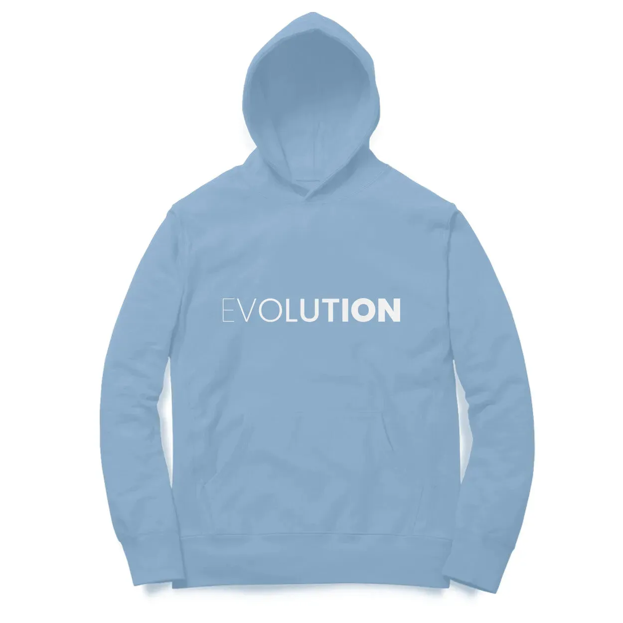 Evolution Unisex Typographic Print Cotton Hoodie For Men and Women
