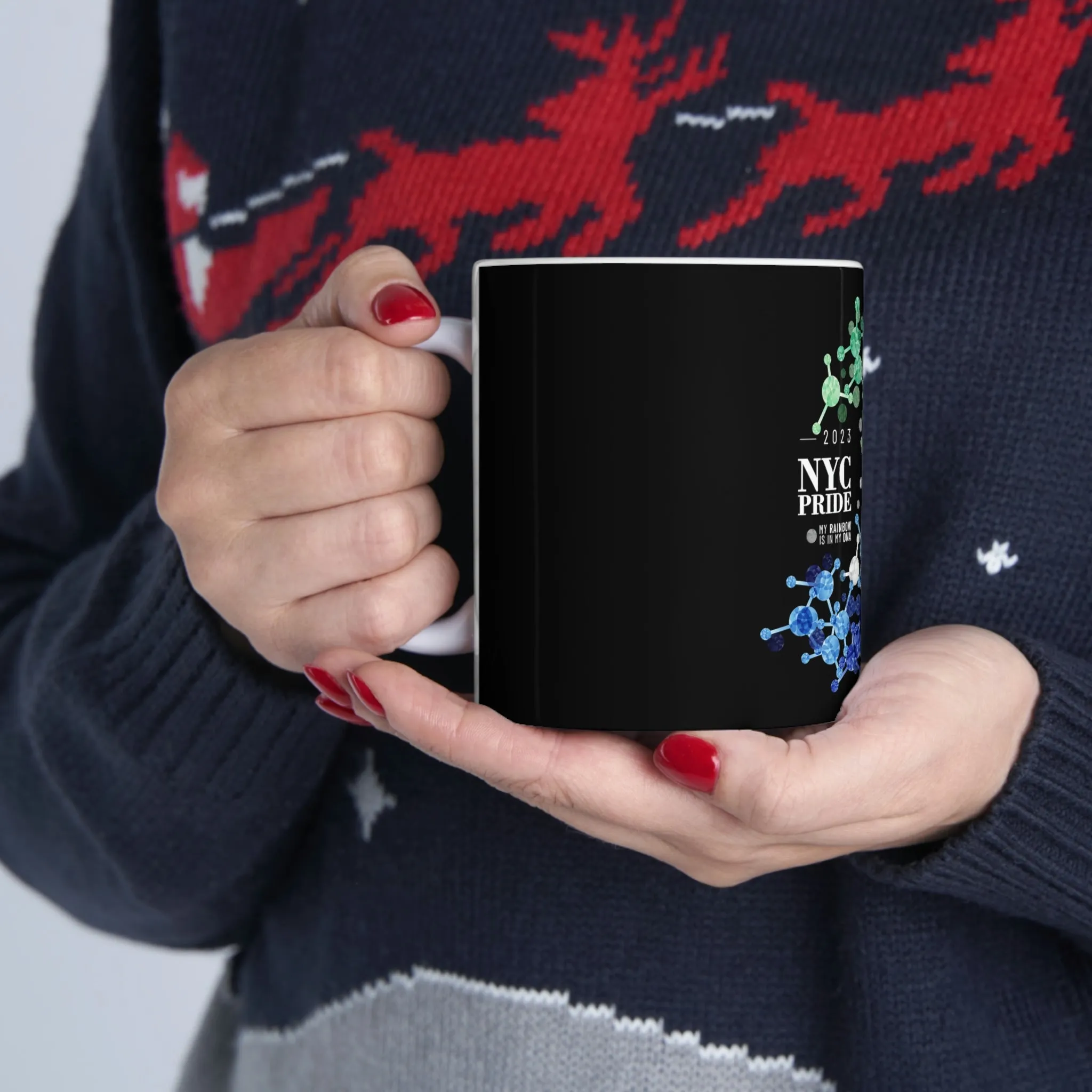 Gay NYC Pride Ceramic Mug - Rainbow Is In My DNA