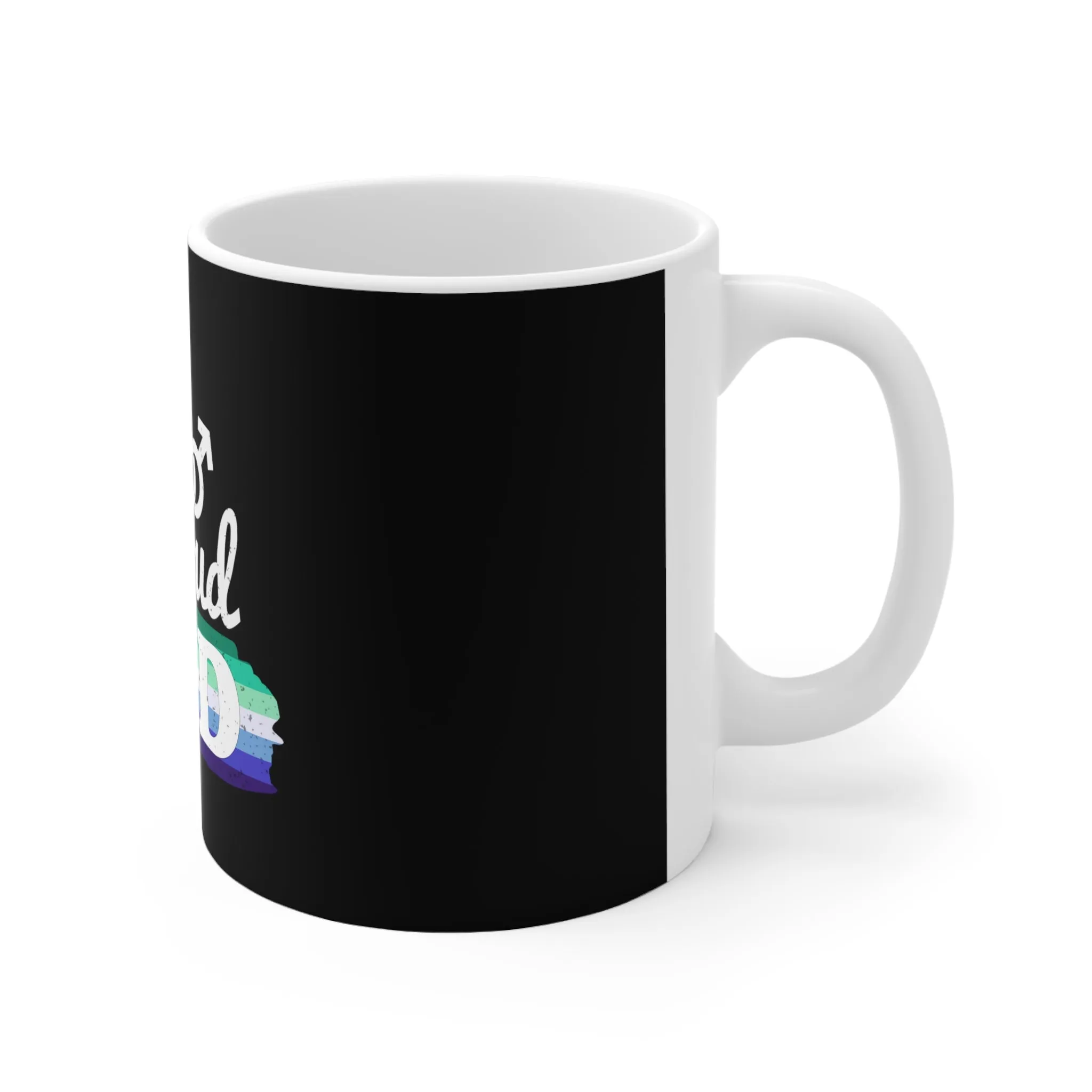 Gay Pride Flag Ceramic Mug - Proud Dad