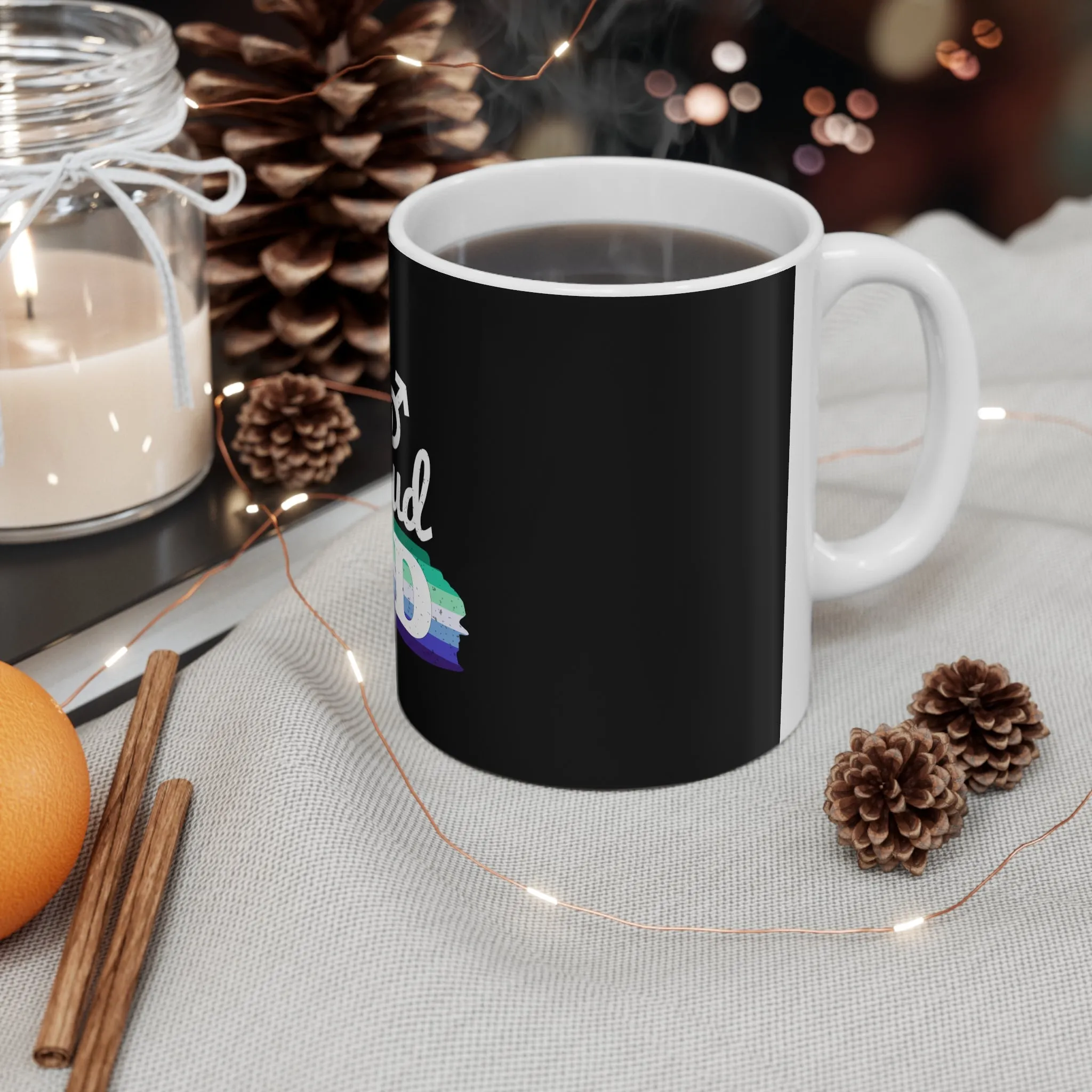 Gay Pride Flag Ceramic Mug - Proud Dad