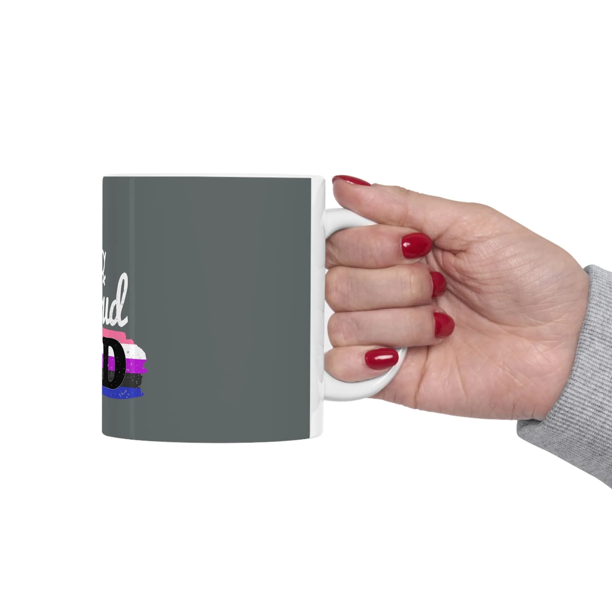 Genderfluid Pride Flag Ceramic Mug - Proud Dad