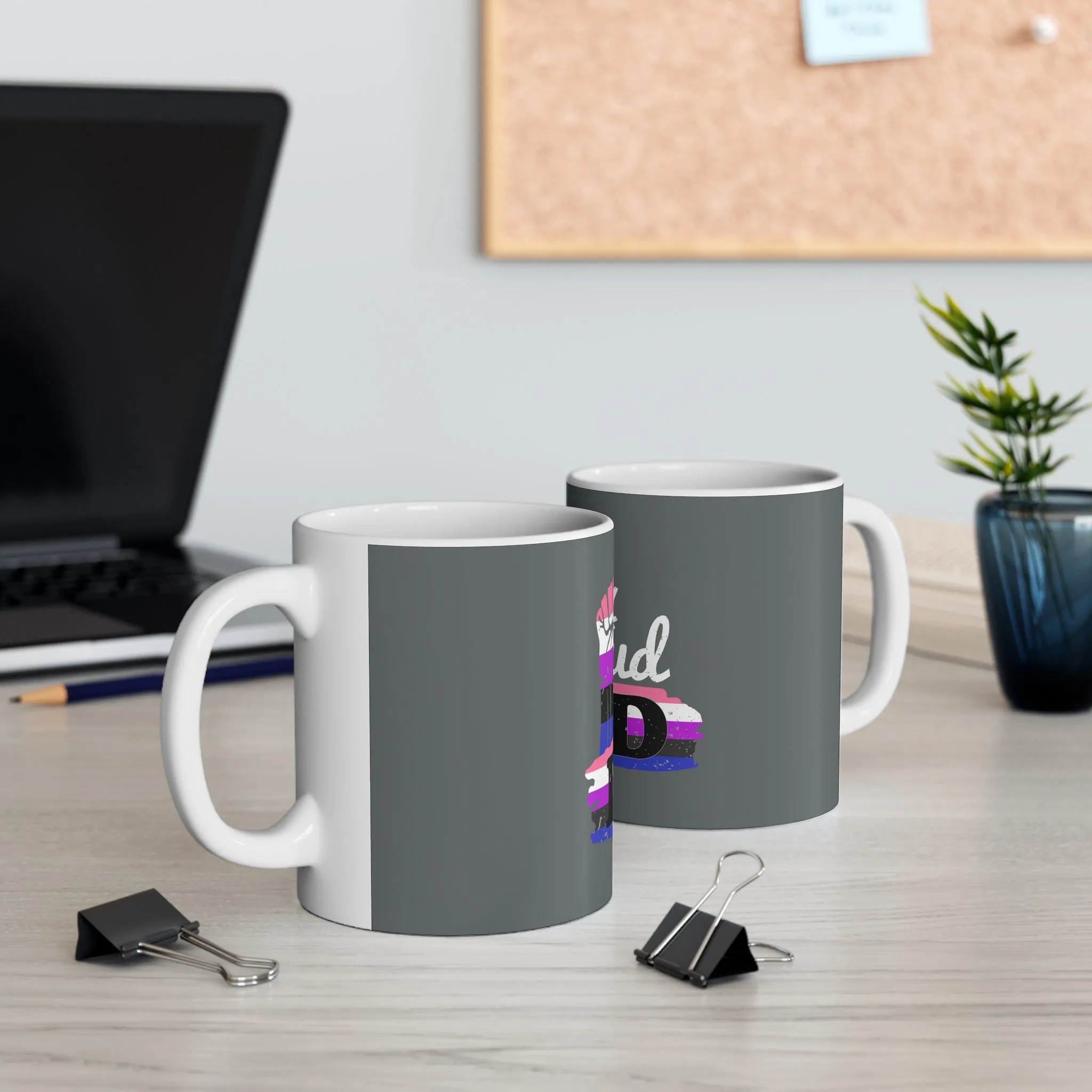 Genderfluid Pride Flag Ceramic Mug - Proud Dad