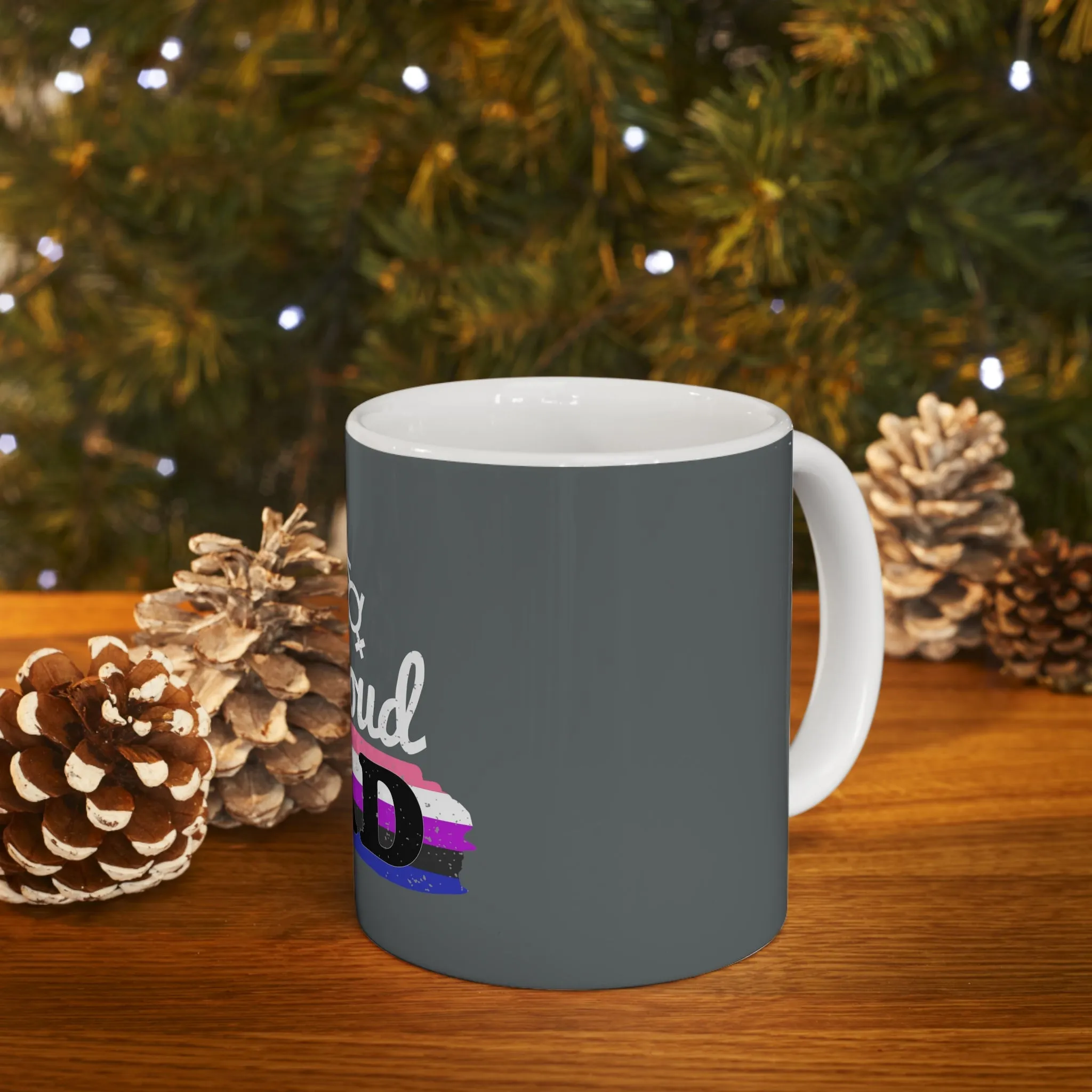 Genderfluid Pride Flag Ceramic Mug - Proud Dad