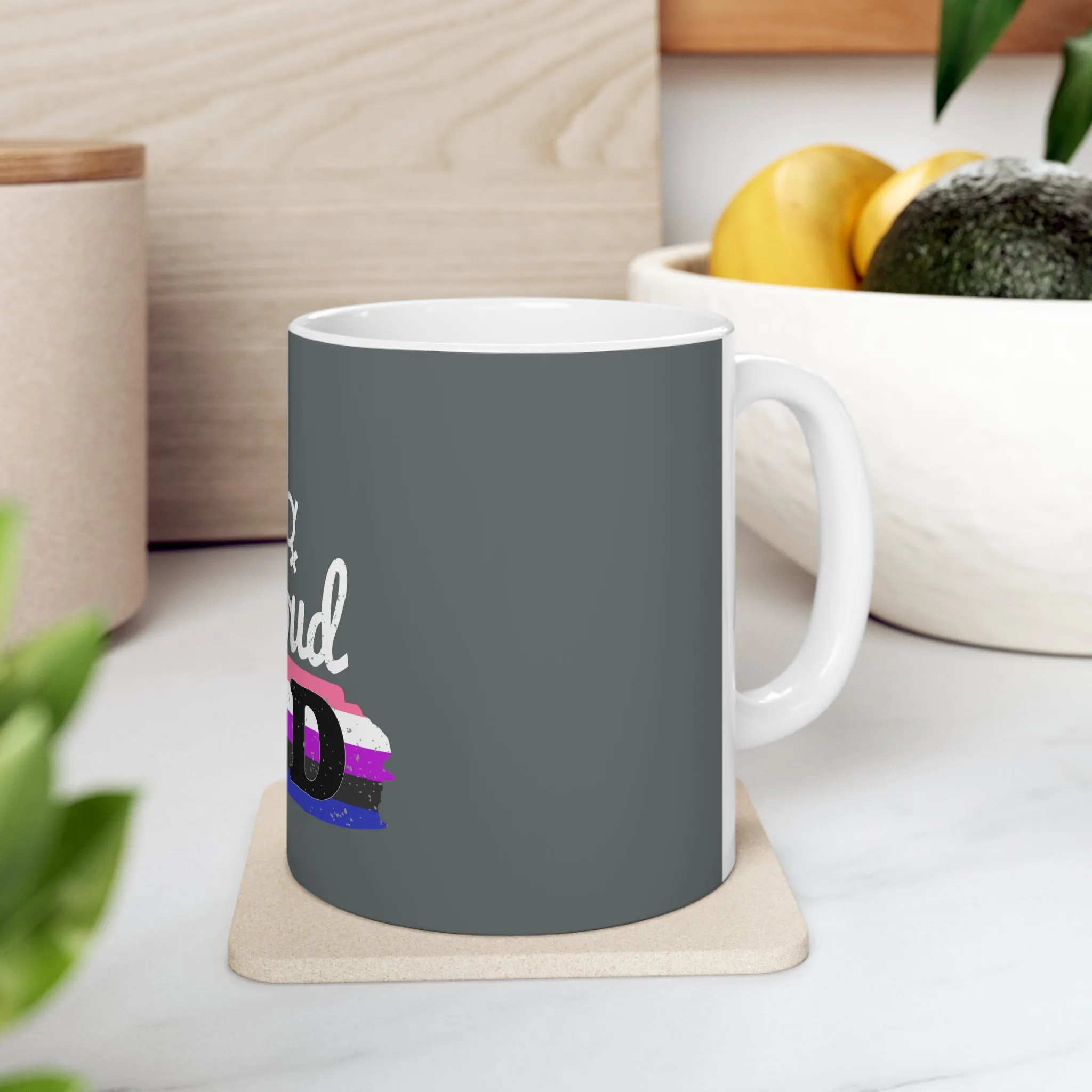 Genderfluid Pride Flag Ceramic Mug - Proud Dad