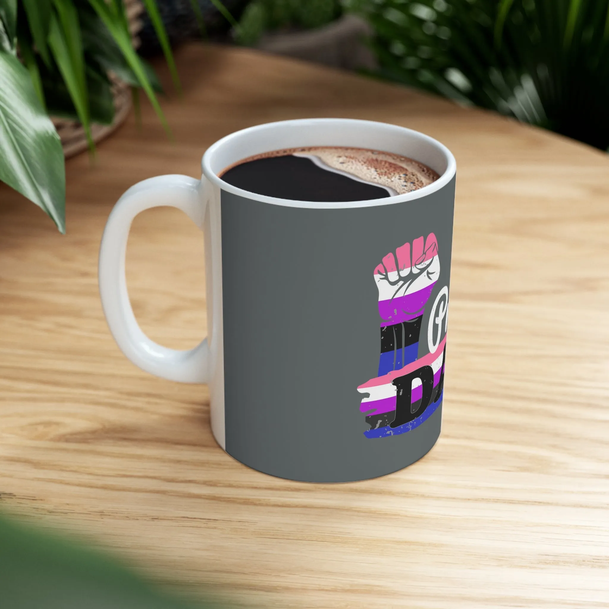 Genderfluid Pride Flag Ceramic Mug - Proud Dad