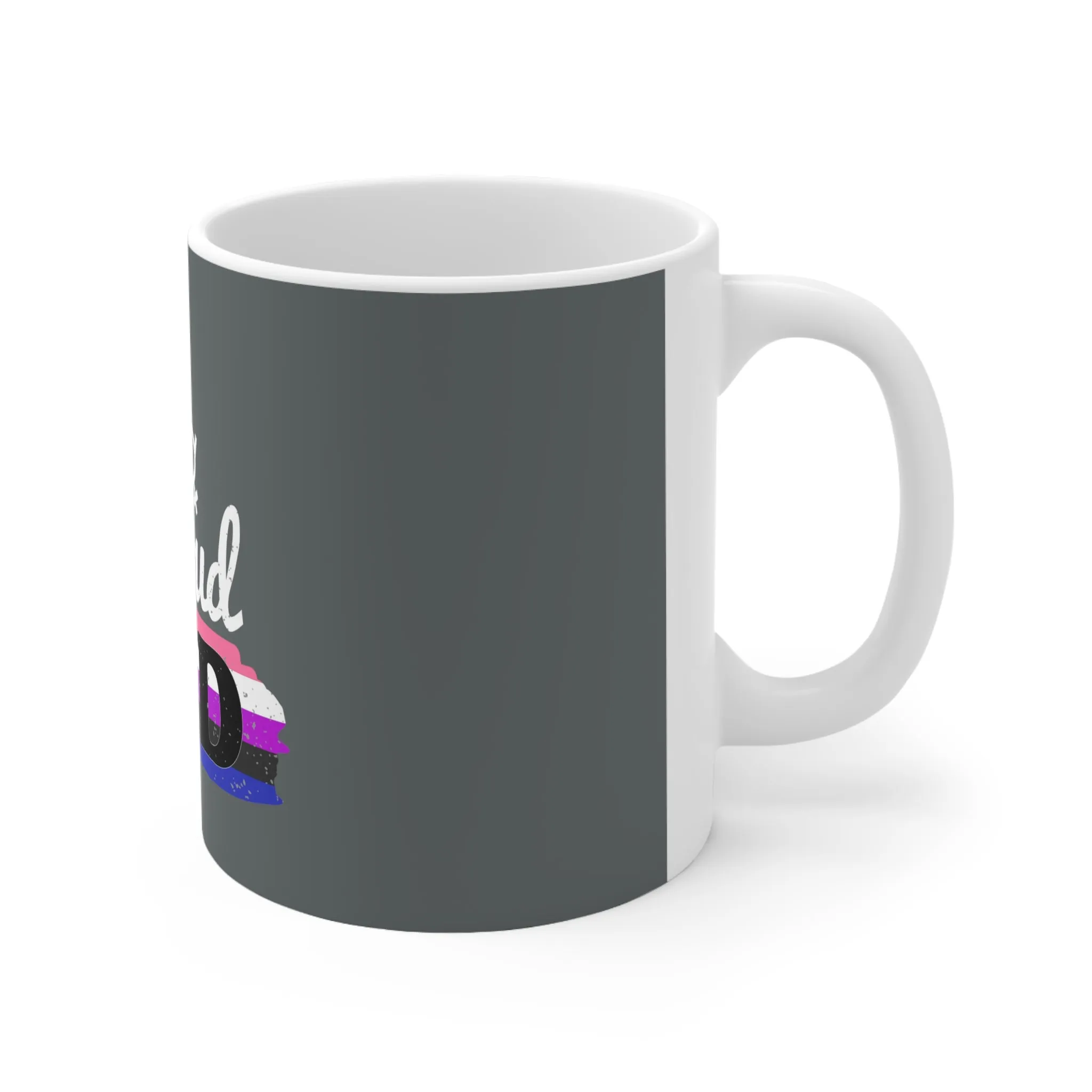 Genderfluid Pride Flag Ceramic Mug - Proud Dad
