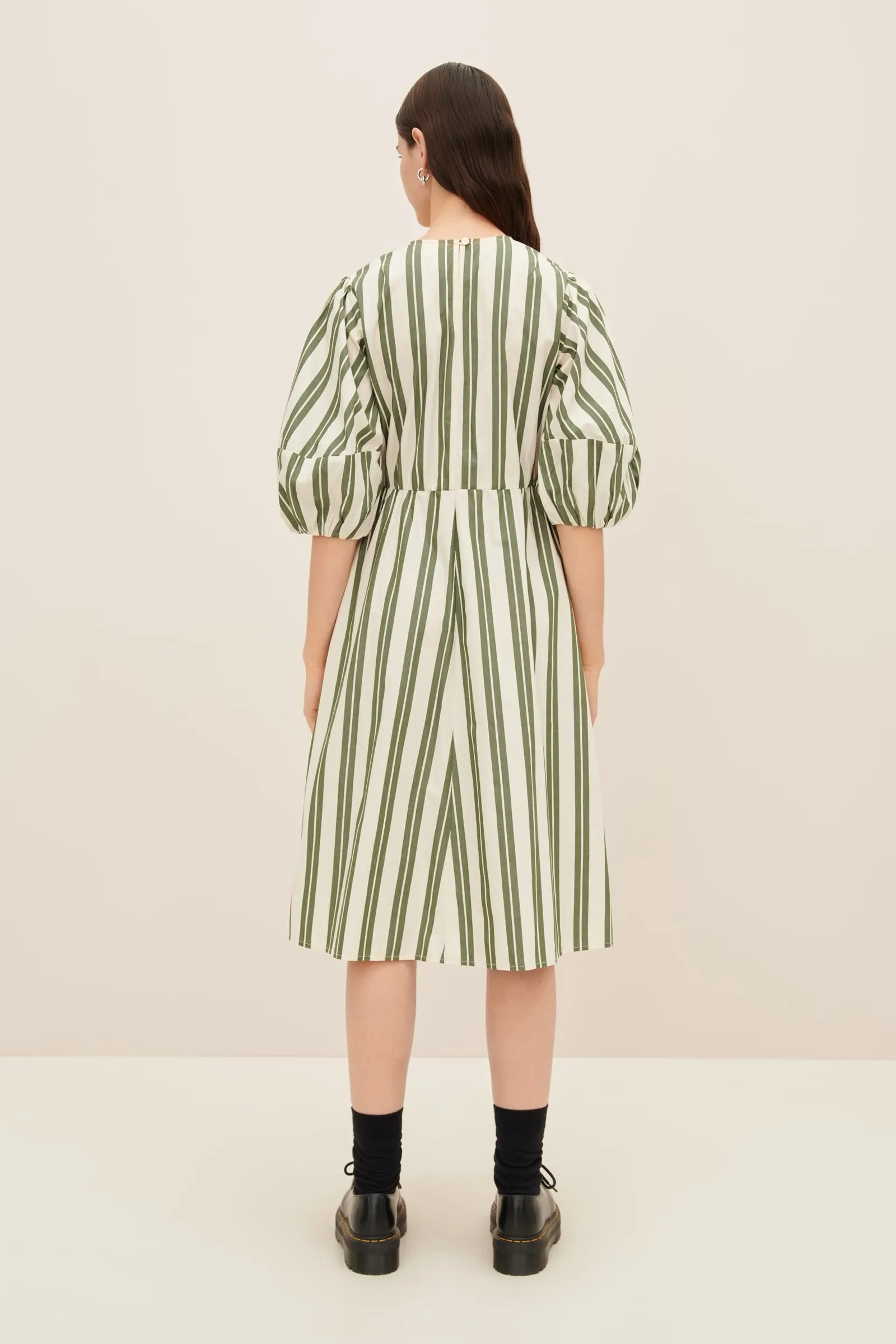 JOAN DRESS (Forest Stripe)