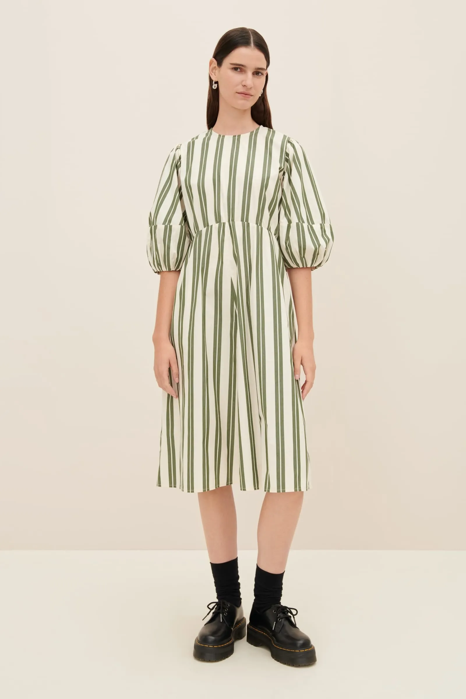 JOAN DRESS (Forest Stripe)