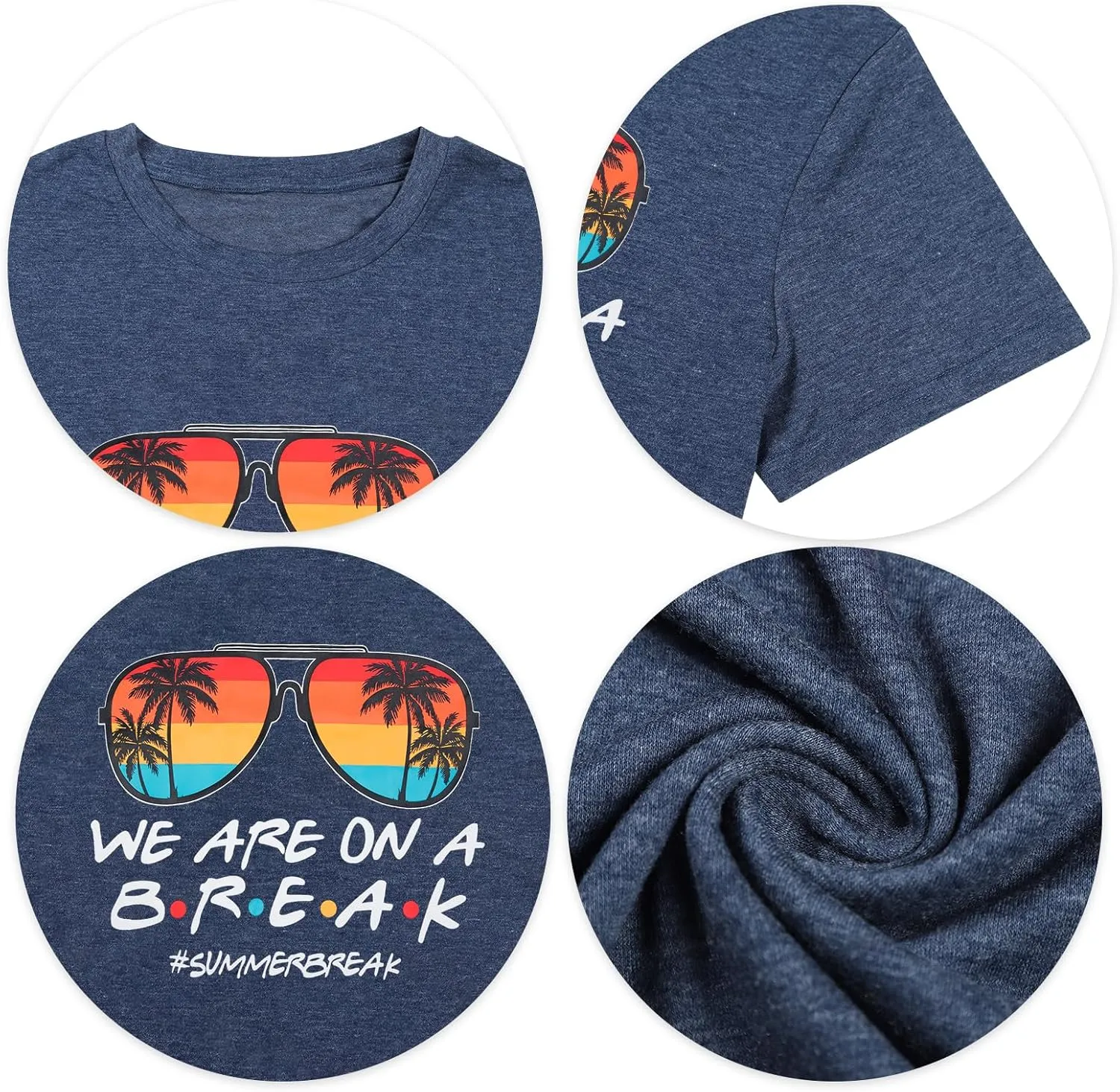 Last Day of School Teacher Shirt: Women We are On A Break Teacher Shirt Summer Break Tshirt Teacher Holiday Life Tee Tops