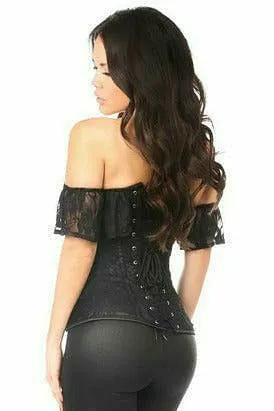 Lavish Black Lace Off-The-Shoulder Corset