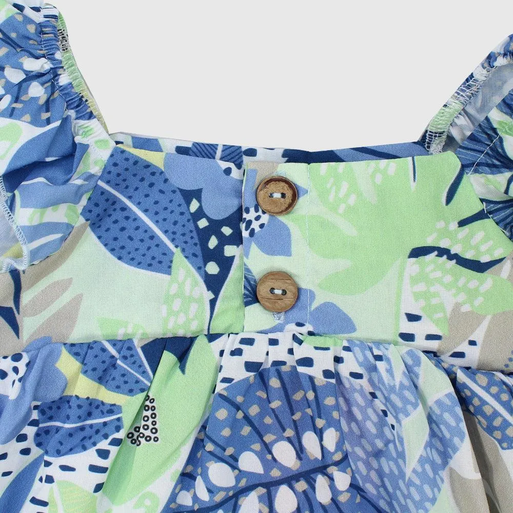 Leafy Sleeveless Blouse