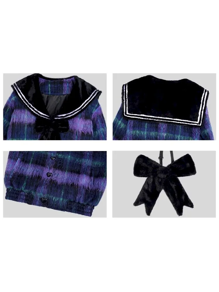 Long Hair Sailor Collar Jacket【s0000005037】
