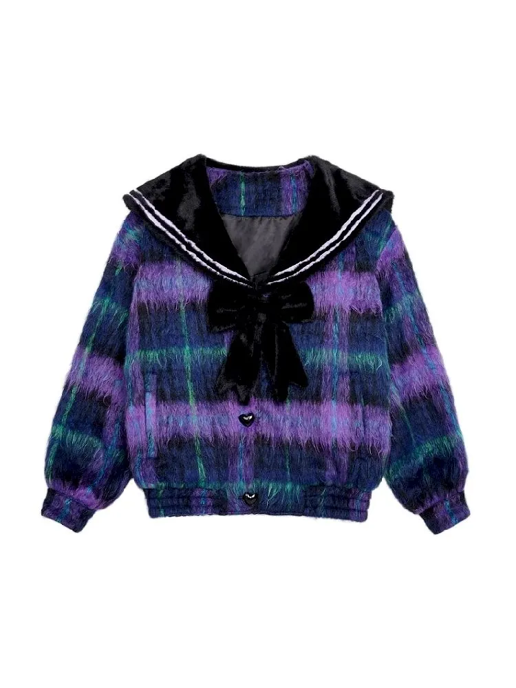 Long Hair Sailor Collar Jacket【s0000005037】