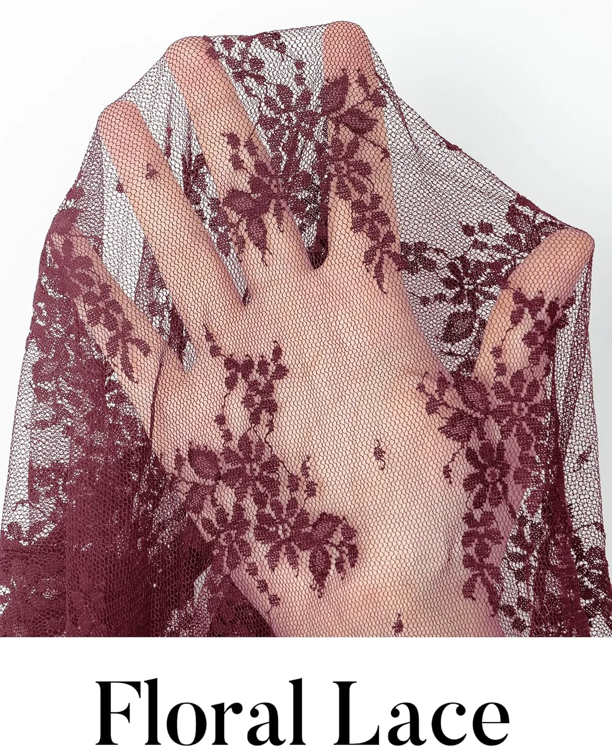 MEROKEETY Womens 2025 Spring Lace Sheer Mesh Top Crewneck Sexy Y2k See Through Going Out Long Sleeve Blouse Shirts