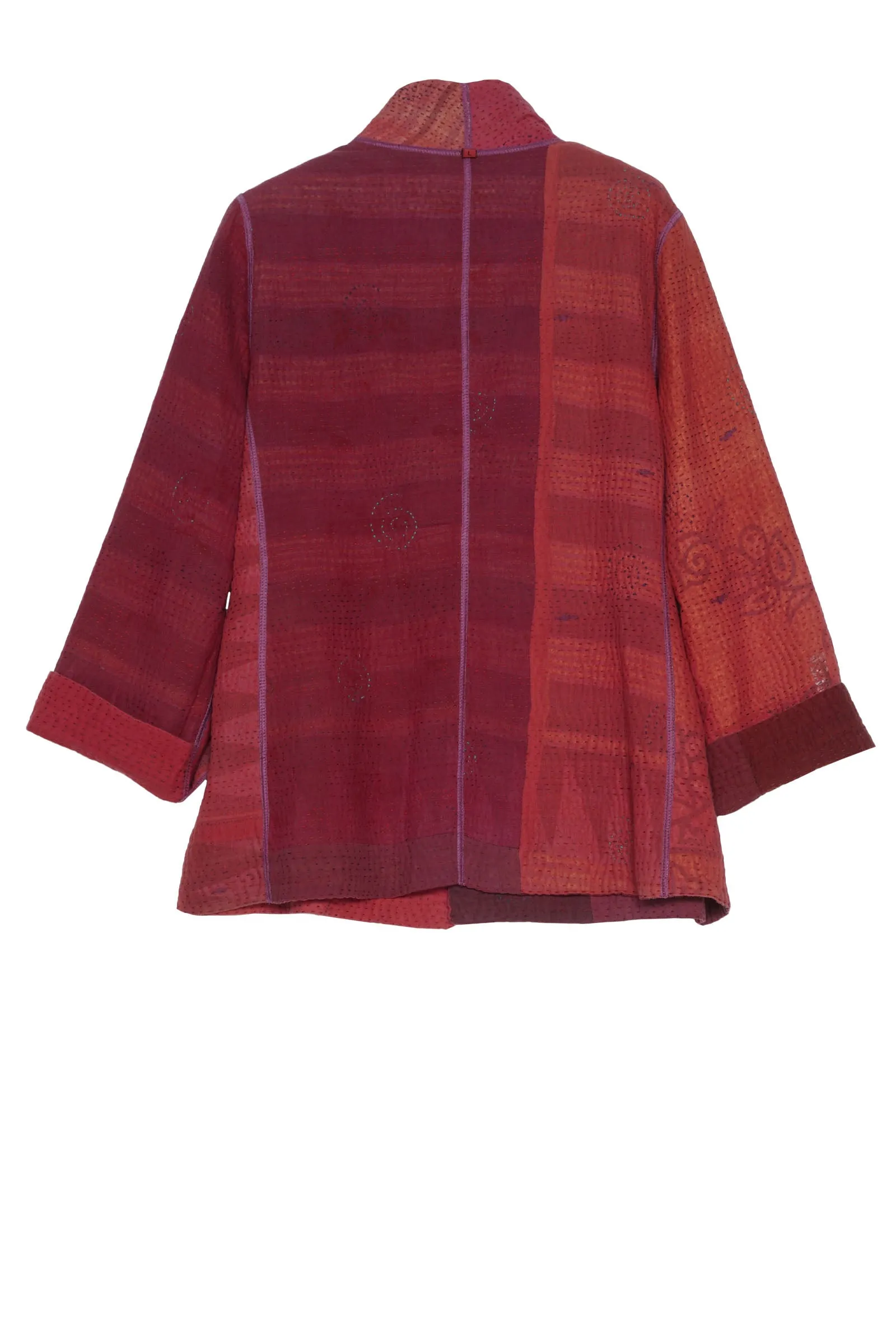 OMBRE PATCHED KANTHA SHORT JKT