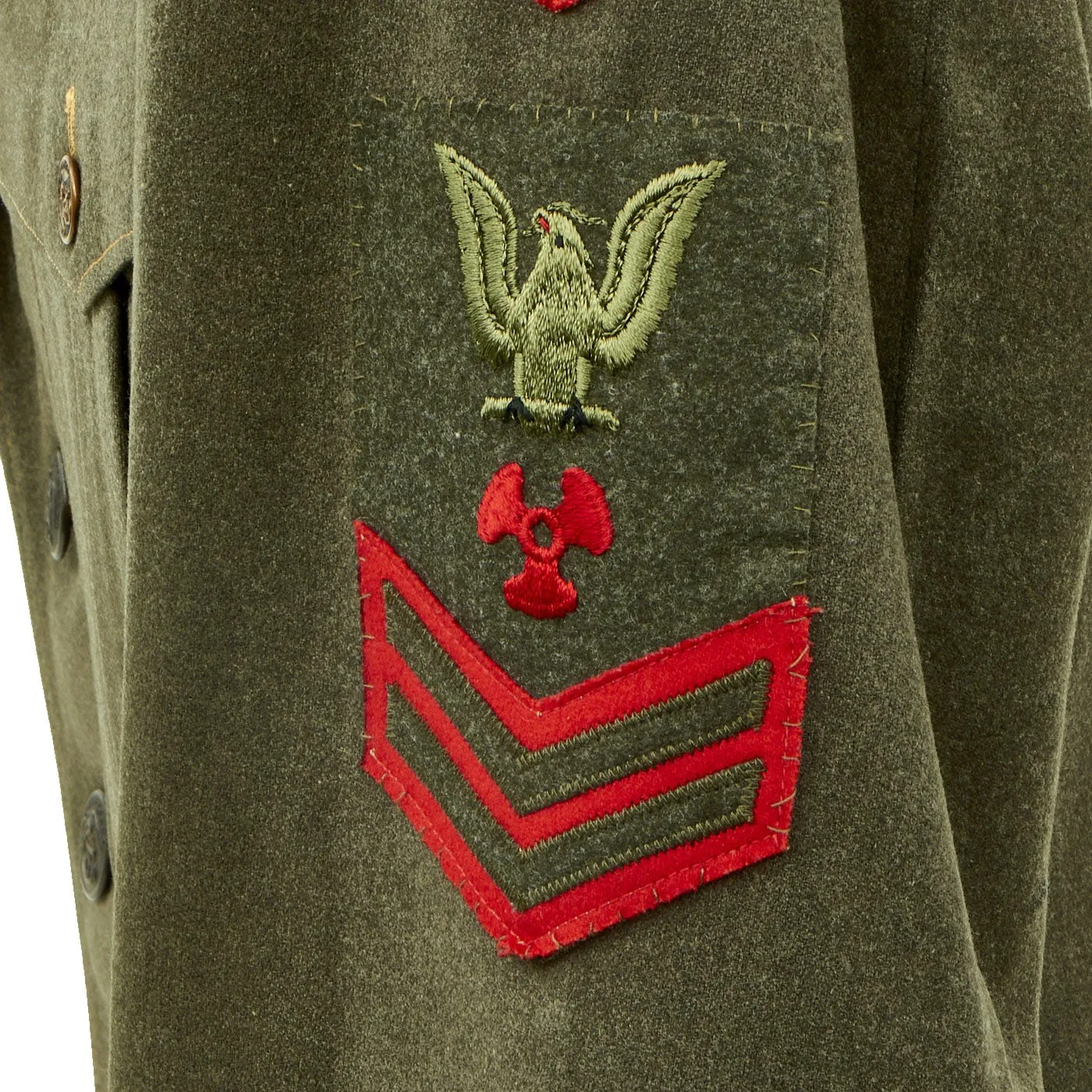 Original U.S. WWII Navy Fleet Marine Force Marine Uniform Jacket - As Seen In Book