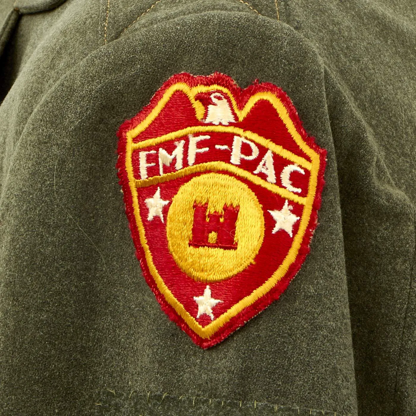 Original U.S. WWII Navy Fleet Marine Force Marine Uniform Jacket - As Seen In Book