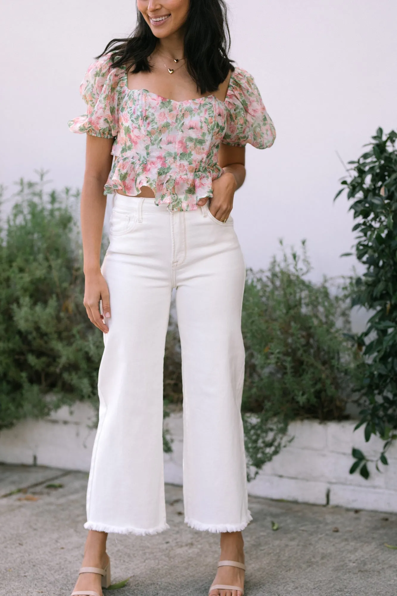 Phyllis Puff Sleeve Corset Top