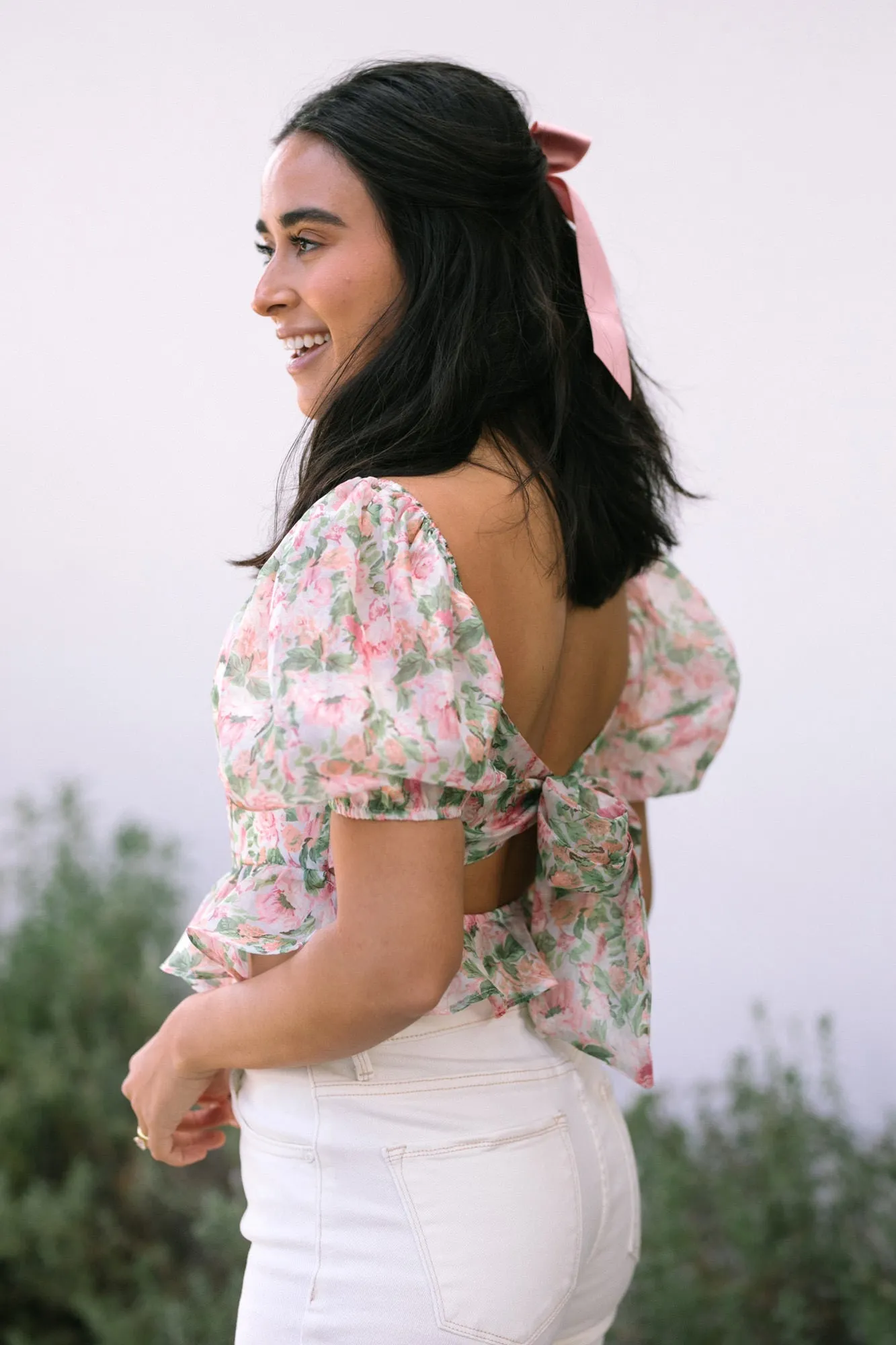 Phyllis Puff Sleeve Corset Top
