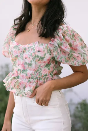 Phyllis Puff Sleeve Corset Top