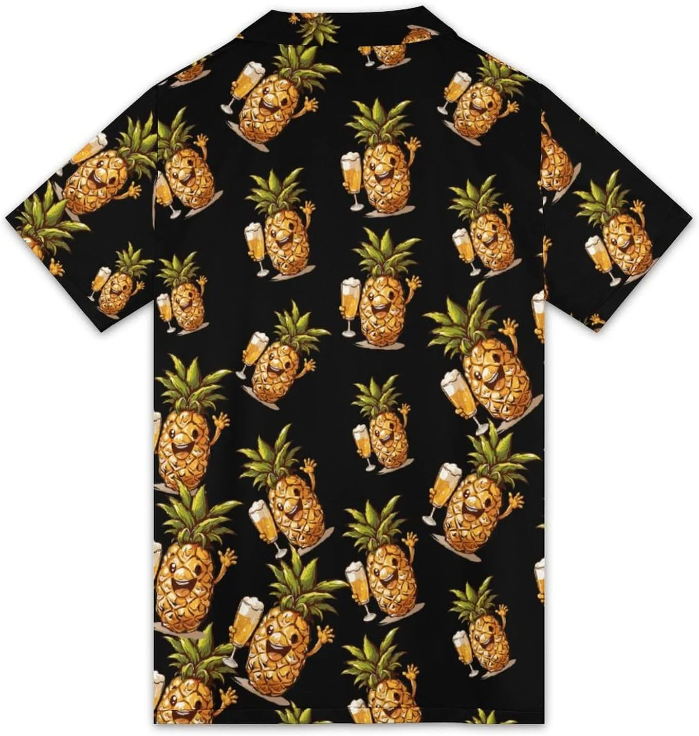 Pineapple Drink Beer Mens Polo Shirts Short Sleeve Mesh Gym T-Shirt Summer Tee Top