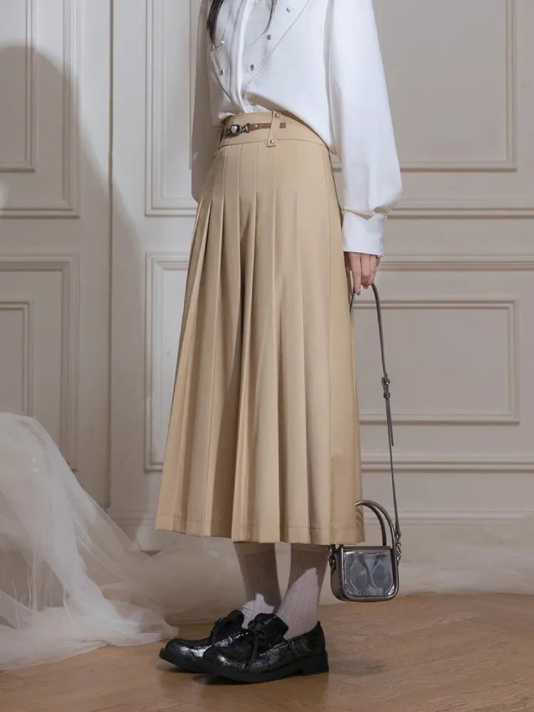 Pleated long skirt【s0000007218】