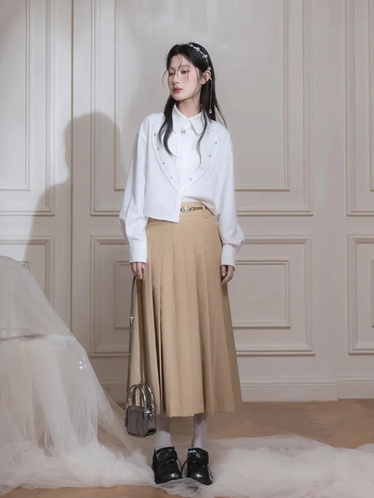 Pleated long skirt【s0000007218】