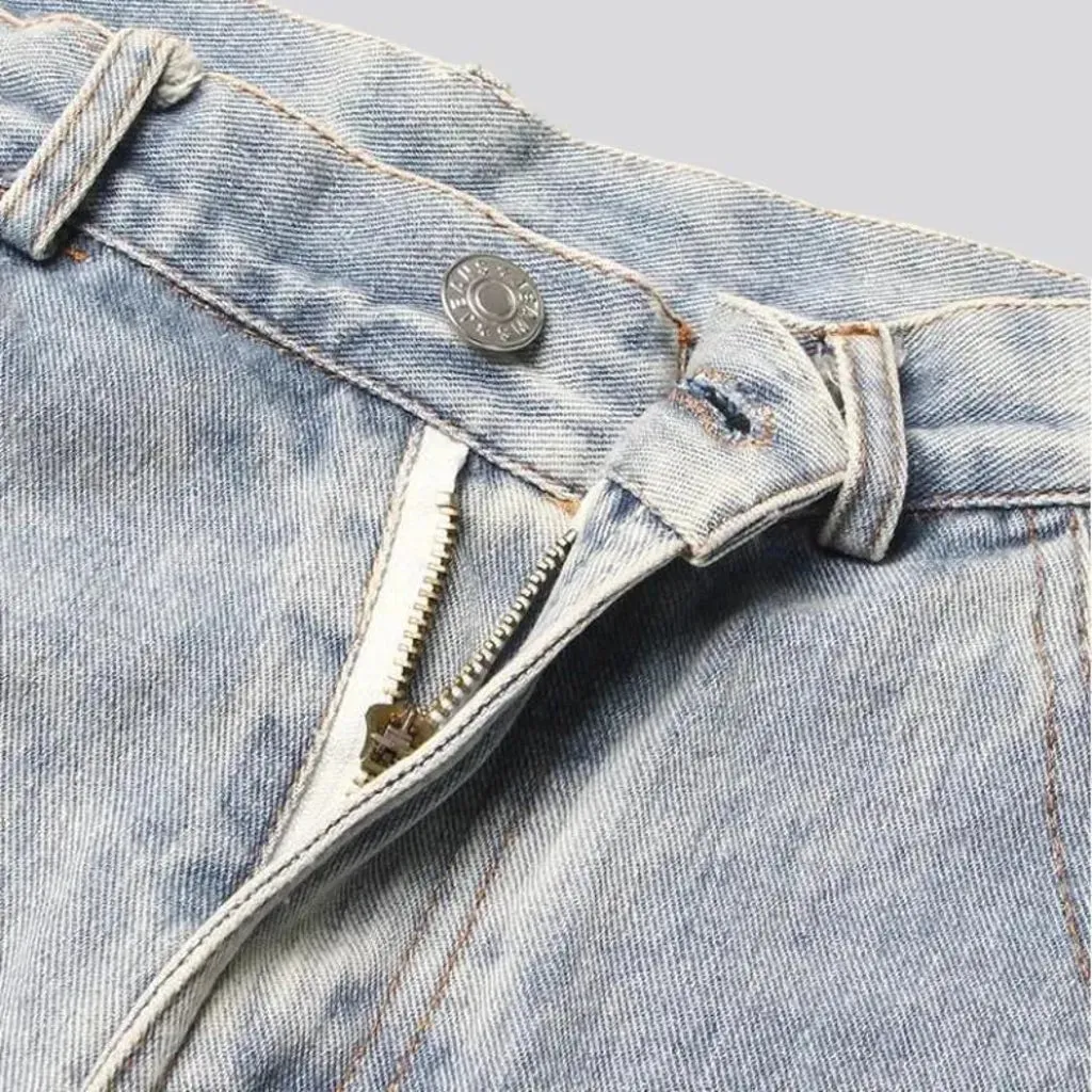 Raw-hem embellished denim shorts for women