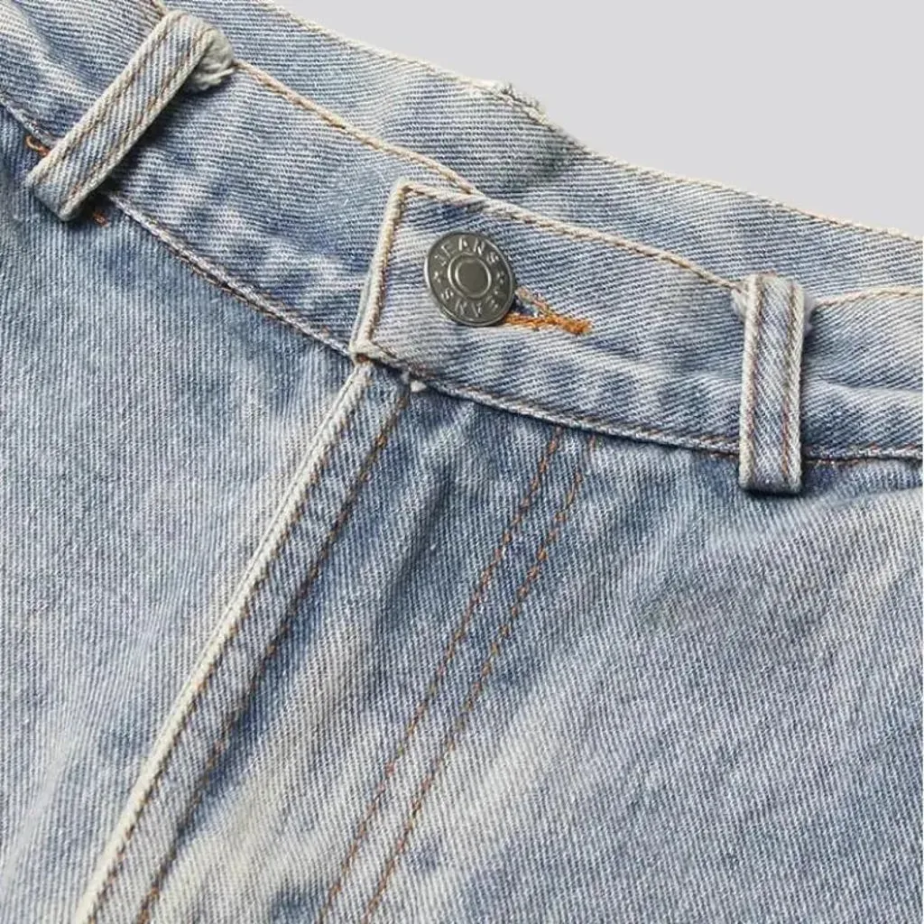 Raw-hem embellished denim shorts for women