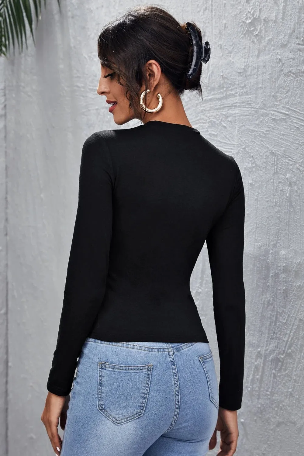 Round Neck Solid Top