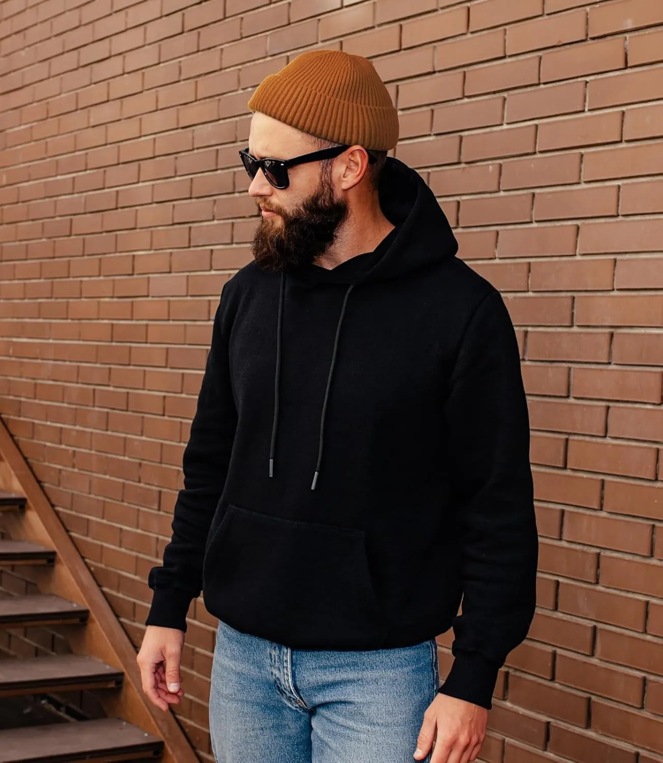 ROYBENS Wool Fisherman Beanie for Men Women, Knit Cuffed Fleece Lined Beanies Winter Warm Hat Skull Cap Unisex