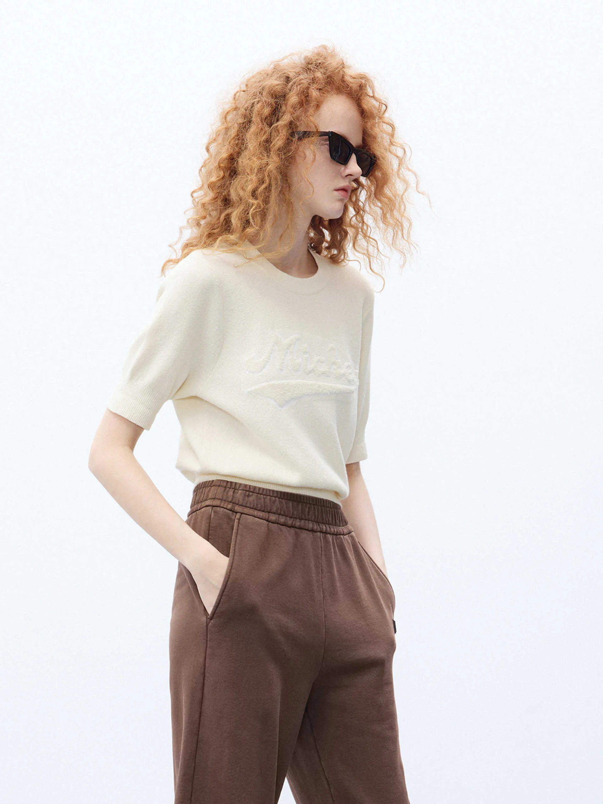 Short Sleeve Texture Knitted Top