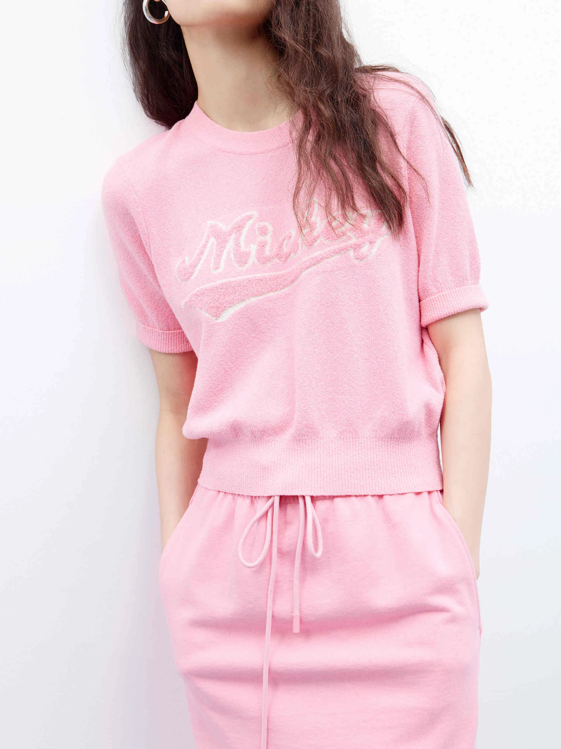 Short Sleeve Texture Knitted Top
