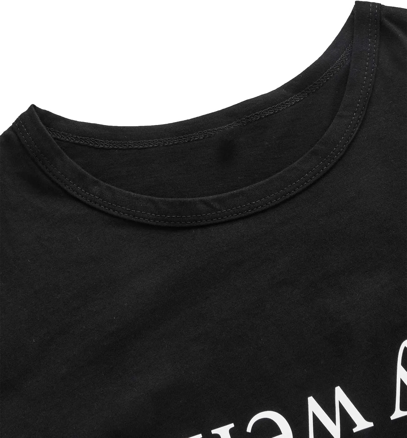 SweatyRocks Women's Summer Letter Print Crop Top T-Shirts Casual Short Sleeve Cropped Tee