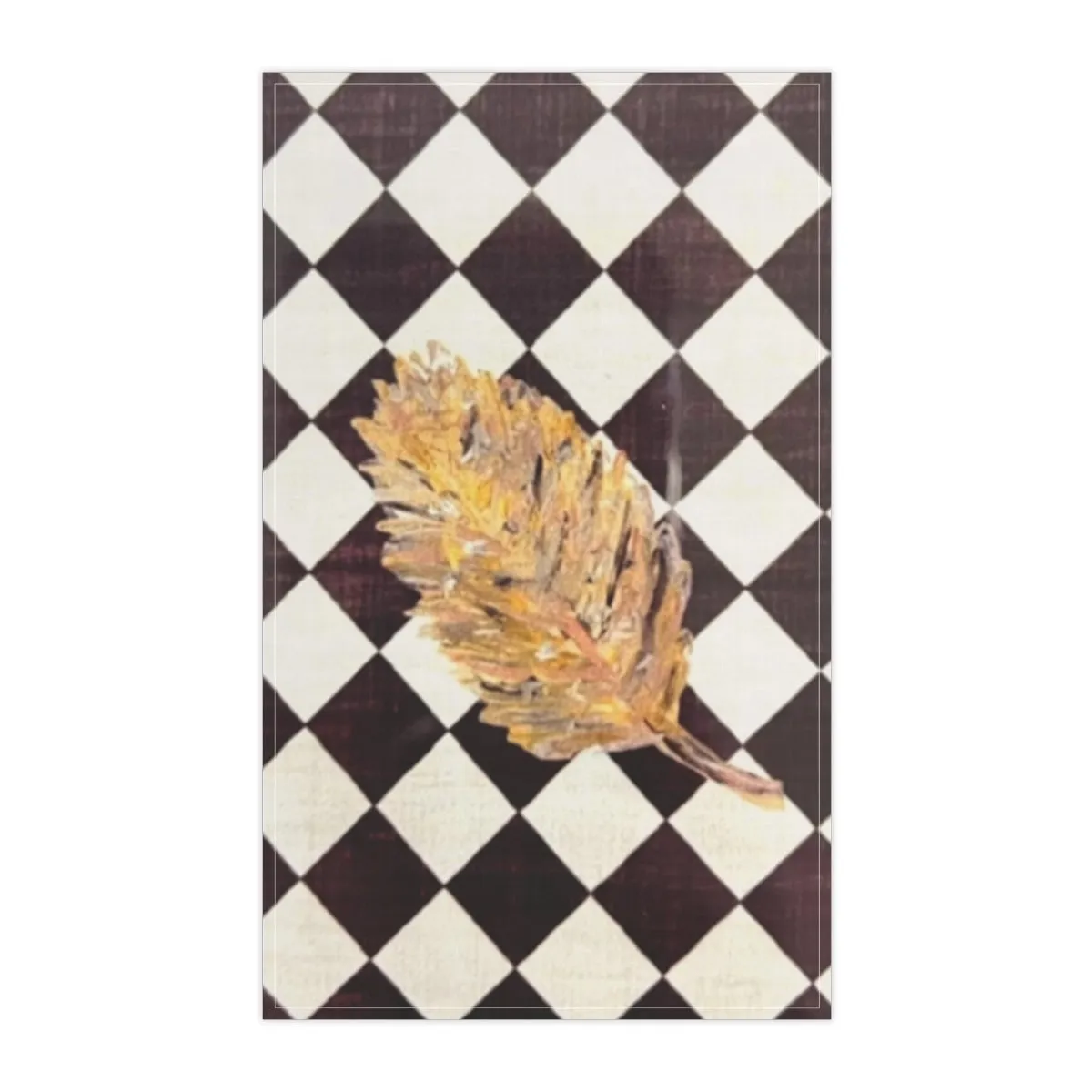 The Golden Leaf Diamond Kitchen Towel