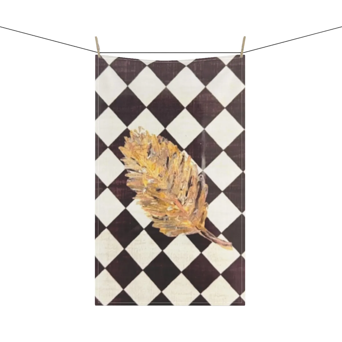 The Golden Leaf Diamond Kitchen Towel