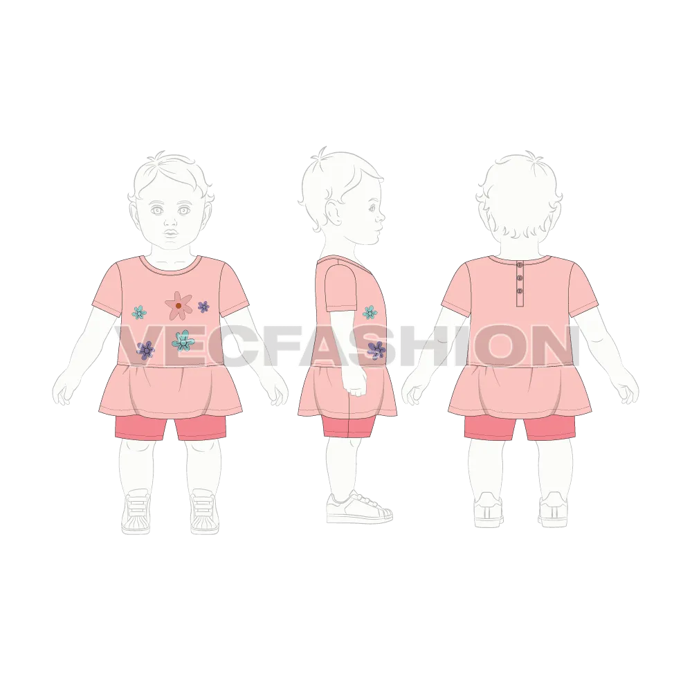 Toddler Girls Tee and Shorts Set