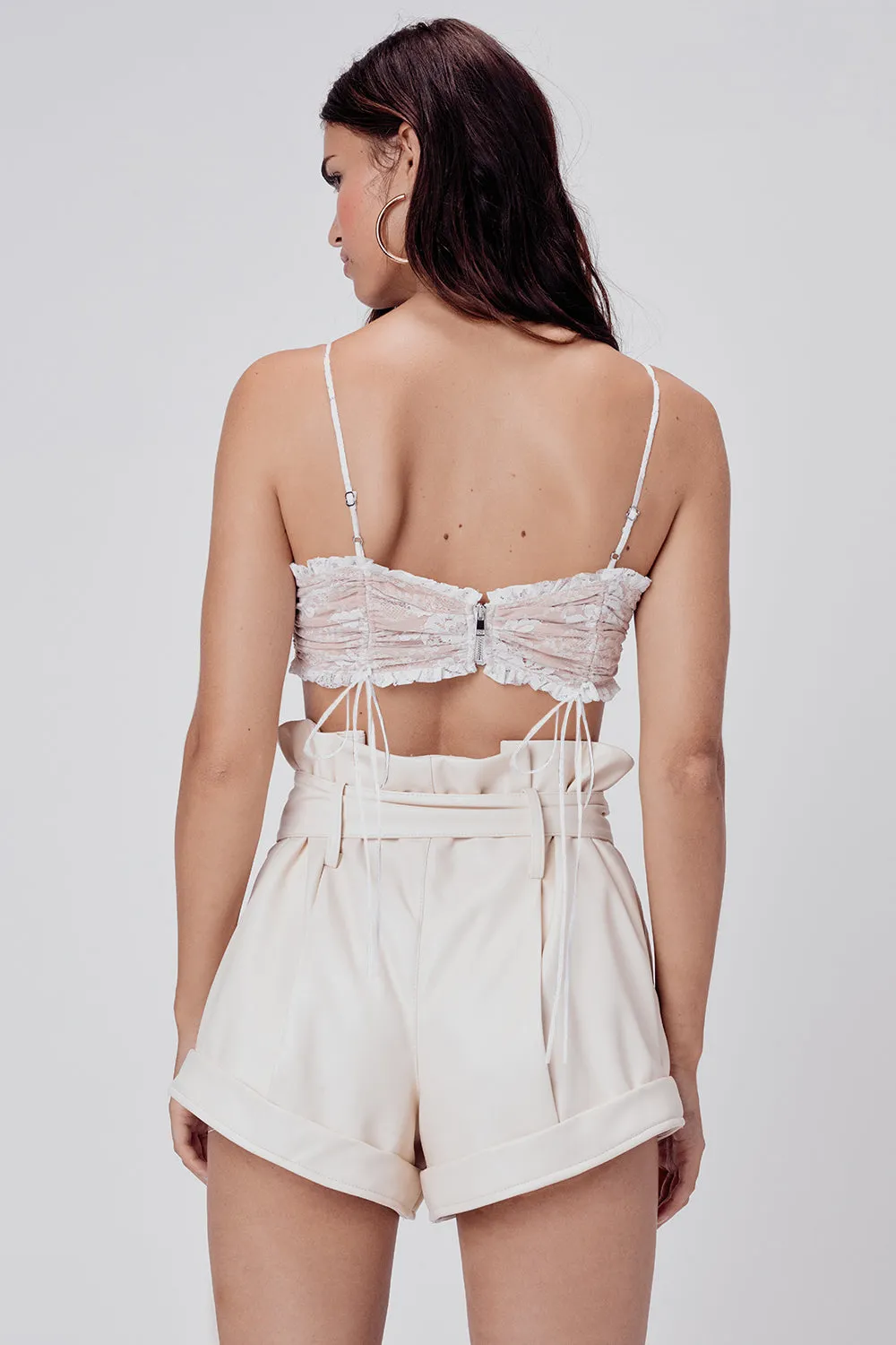 Verbena Lace Shirred Tank