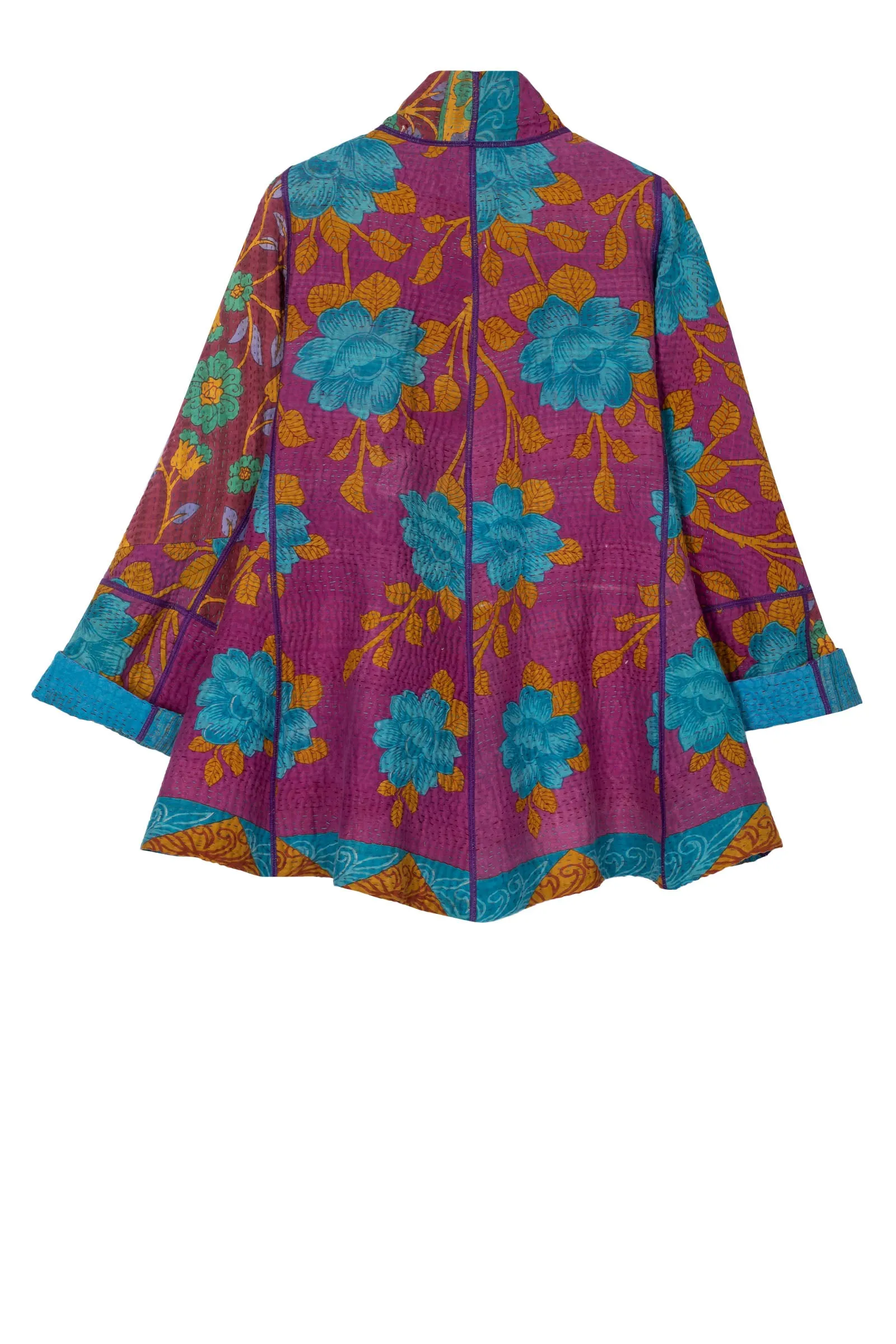 VINTAGE COTTON KANTHA FLARE SHORT