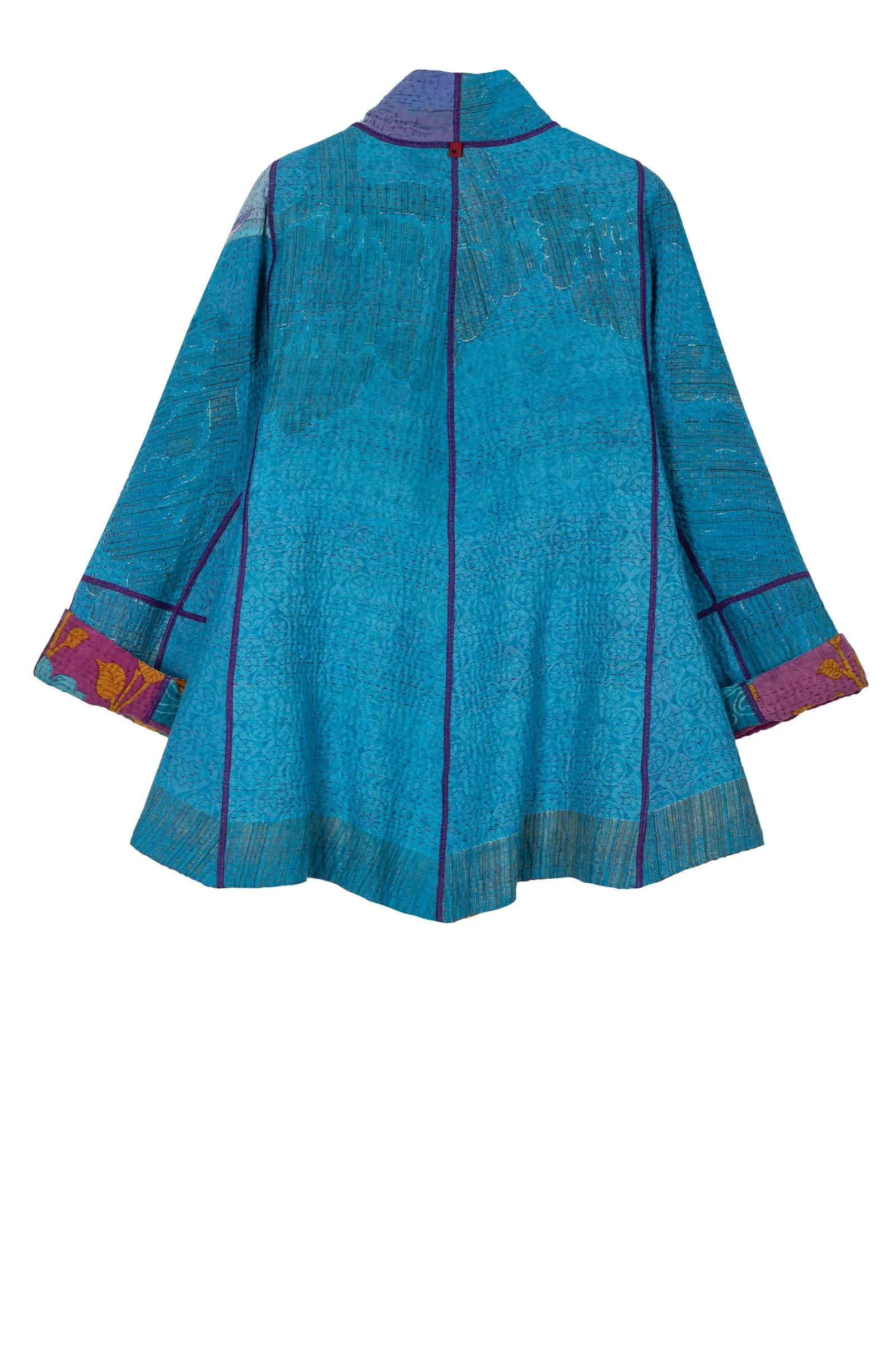 VINTAGE COTTON KANTHA FLARE SHORT