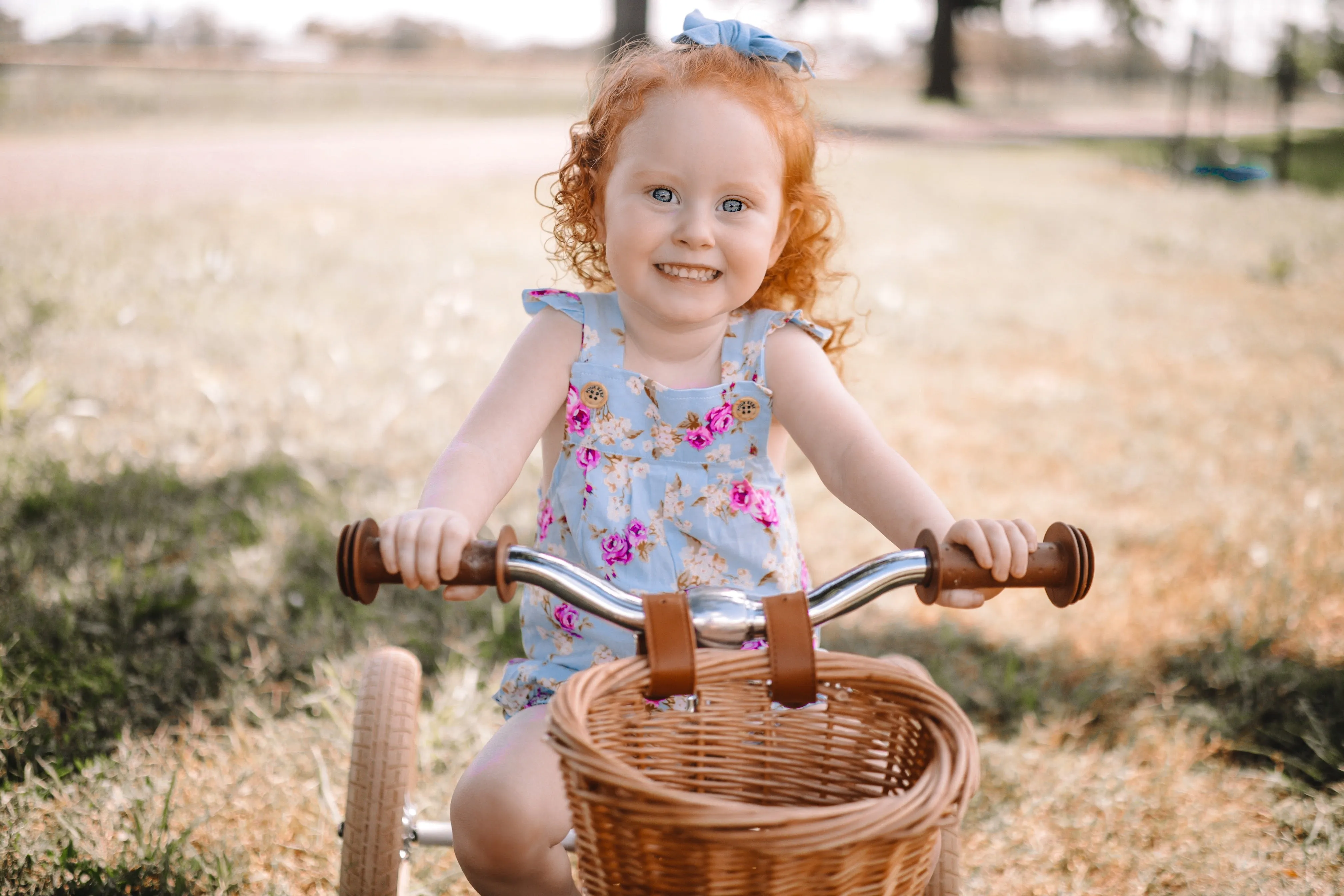 Vintie Summer Overalls - Isla Rose in Sky Blue